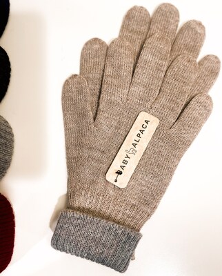 Baby Alpaca Luxury Reversible Gloves - image1